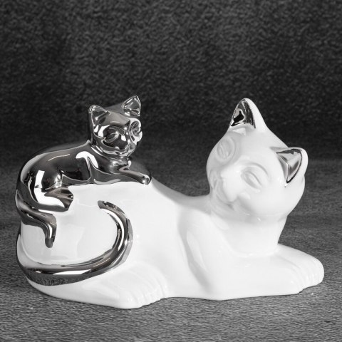 FIGURKA DEKORACYJNA CAT 20 X 11 X 12 CM BIAŁY