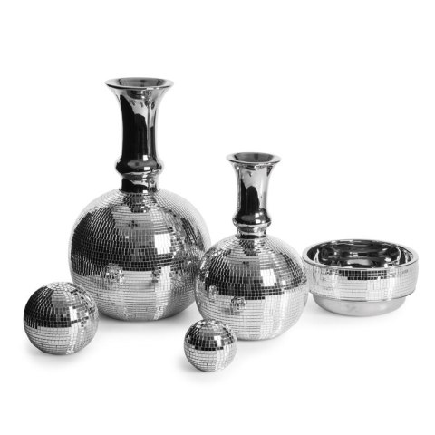 KULA DEKORACYJNA MIRONA (01) FI 12 X 11 CM SREBRNY