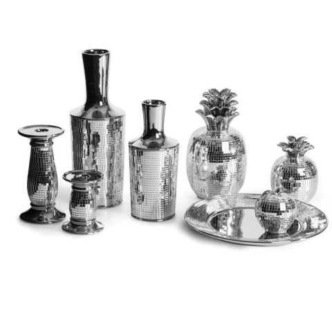 KULA DEKORACYJNA MIRONA (01) FI 12 X 11 CM SREBRNY