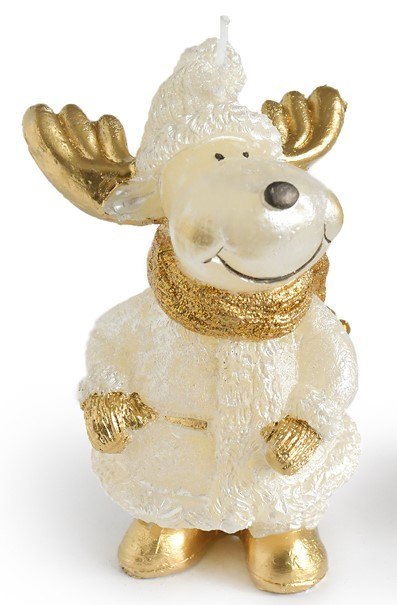 Świeca ŁOŚ figurka 10x13cmparafinowa złota Świeca ŁOŚ figurka 10x13cmparafinowa złota