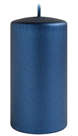 Świeca OPAL MET MAT Walec duża parafinowa 7x17,5cm granatowa