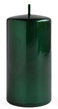 Świeca OPAL MET POŁYSK Walec duży 7xh17,5cm parafinowa zielona