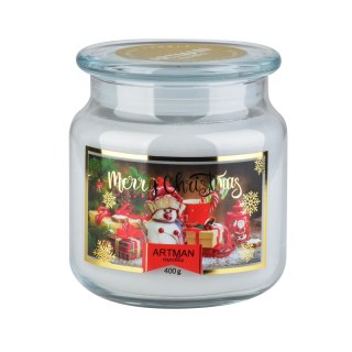 Świeca SŁOIK ŚW NEW mały woskowa szara