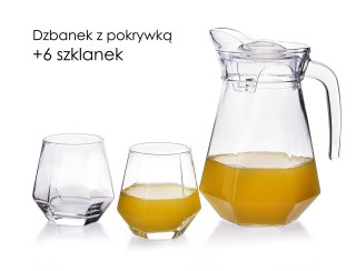 ADEL Komplet dzbanek i 6 szklanek1,4L 6x330ml