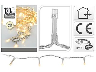 ŁAŃCUCH LED 120L CIEPŁY ZEWNĘTRZNY 9m ciepły