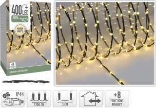 ŁAŃCUCH LED 400 LED CIEPŁA BIEL 12M