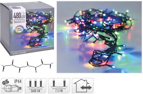 ŁAŃCUCH LED 480L MULTI ZEWNĘTRZNA36m