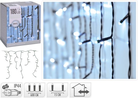 ŁANCUCH LED SOPEL 180L BIAŁY ZEW.6M