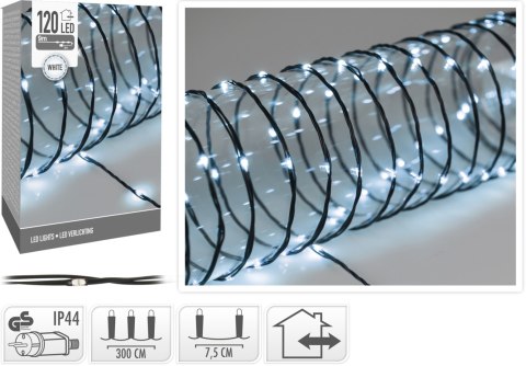 ŁAŃCUCH ŚWIETLNY 120LED WHITE9m