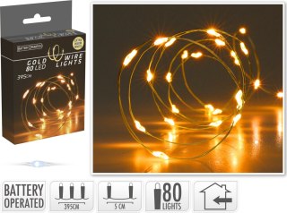 ŁAŃCUCH LED 80LED GOLD 395cm