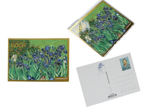 Kpl. 12 pocztówek - V. van Gogh, Irysy (CARMANI)