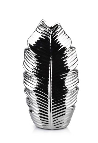 LEAF SILVER WAZON 7x14xh28cm