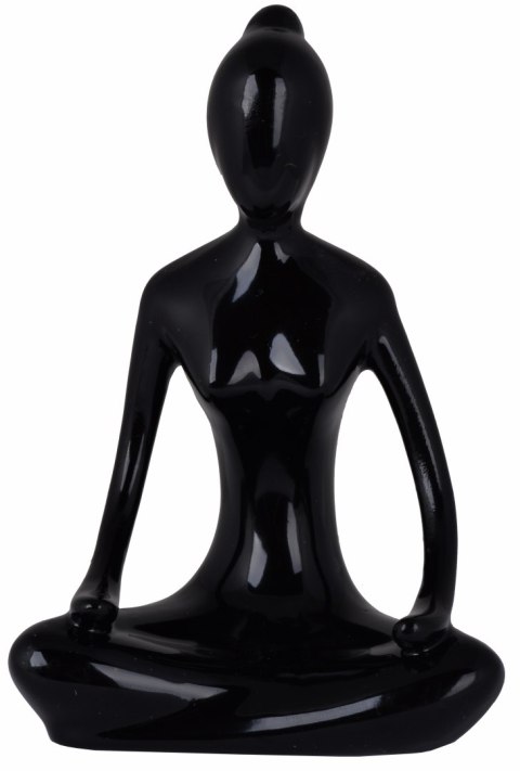 FIGURKA CERAMICZNA KOBIETA YOGA CZARNA