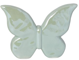 MOTYL CERAMICZNY ZIELONY PERŁOWY DUŻY