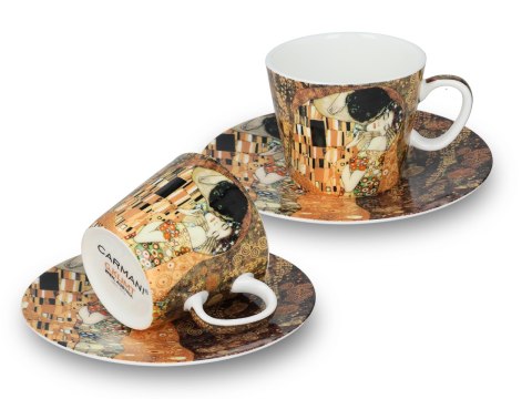 Kpl. 2 filiżanek espresso - G. Klimt, Pocałunek (CARMANI)