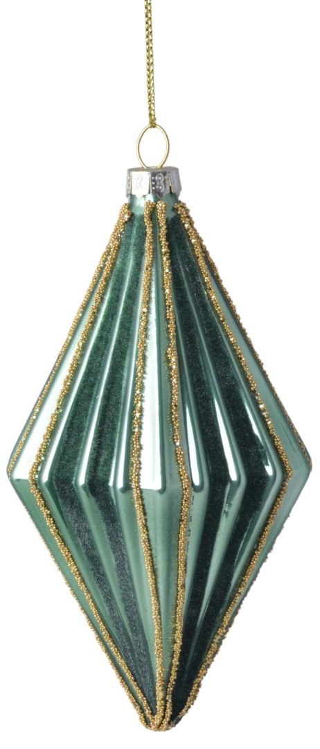 BOMBKA SZKLANA ZIELONA DUŻA DISPLAY