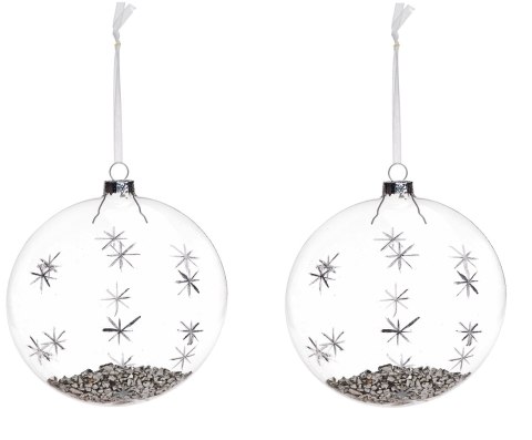 KPL. 2 BOMBEK SZKLANYCH PŁASKICH ZE SREBRNYMI OPIŁKAMI