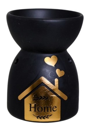 KOMINEK NA OLEJEK ZAPACHOWY CERAMICZNY CZARNO-ZŁOTY