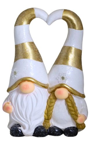 SKRZATY CERAMICZNE BIAŁO-ZŁOTE LED
