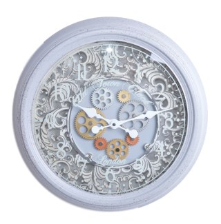 ZEGAR ŚCIENNY Z WIDOCZNYM MECHANIZMEM MAŁY