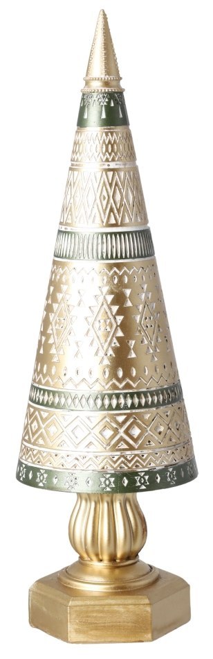 CHOINKA CERAMICZNA ZŁOTA DUŻA