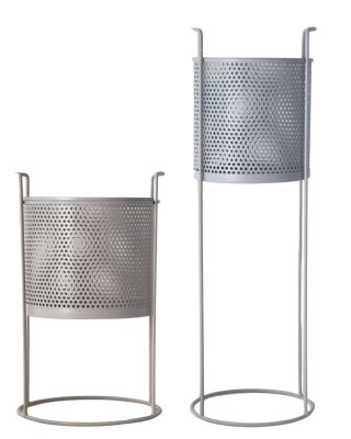 KPL.2 DONIC METALOWYCH OWALNYCH SZARO-KREMOWYCH