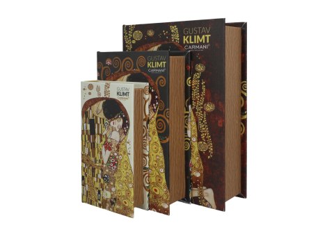 Kpl. 3 pudełek na magnes - G. Klimt, Pocałenek (CARMANI)