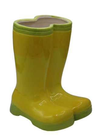 OSŁONKA CERAMICZNA BUTY ŻÓŁTO-ZIELONE DUŻE