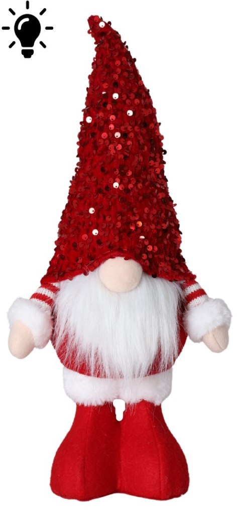 SKRZAT MATERIAŁOWY CZERWONY LED