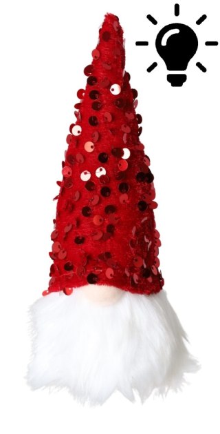 SKRZAT MATERIAŁOWY CZERWONY LED