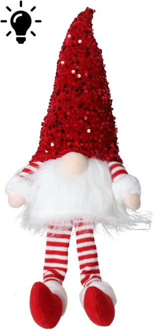 SKRZAT MATERIAŁOWY SIEDZĄCY CZERWONY LED