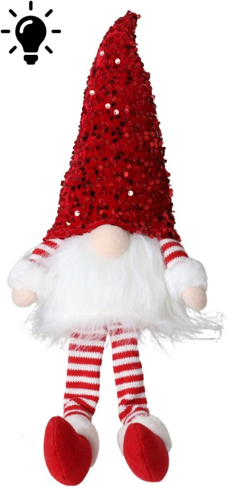 SKRZAT MATERIAŁOWY SIEDZĄCY CZERWONY LED