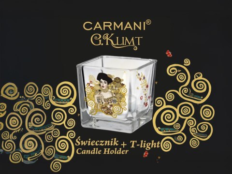 Świecznik szklany + tealight - G. Klimt, Adela (CARMANI)