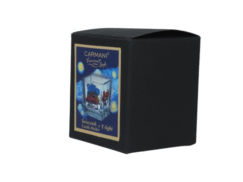 Świecznik szklany + tealight - V. van Gogh, Taras Kawiarki w Nocy (CARMANI) Świecznik szklany + tealight - V. van Gogh, Taras Kawiarki w Nocy (CARMANI)