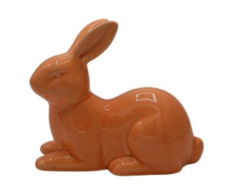 KRÓLIK CERAMICZNY LEŻACY MORELOWY DUŻY