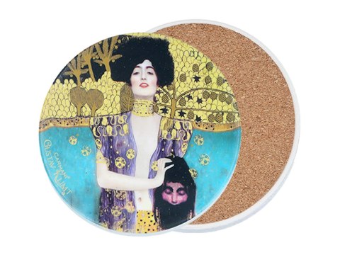 Podkładka ceramiczna, okrągła - G. Klimt, Judyta (CARMANI)