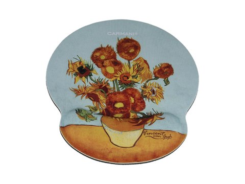 Podkładka pod mysz komputerową z poduszką na nadgarstek - V. van Gogh, Słoneczniki (CARMANI) Podkładka pod mysz komputerową z poduszką na nadgarstek - V. van Gogh, Słoneczniki (CARMANI)
