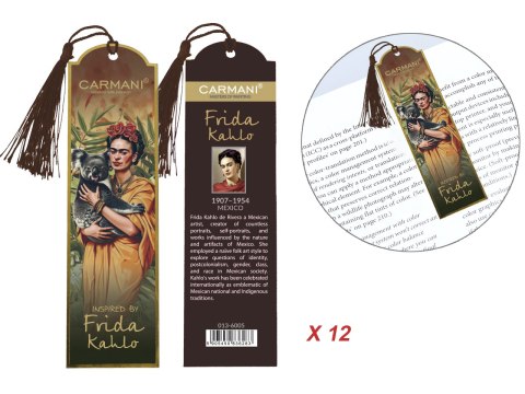 Kpl. 12 zakładek do książki - F. Kahlo (CARMANI)