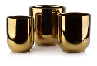 NEVA GOLD KOMPLET 3 DONICZEK28,5xh29cm/23,5xh27cm/19xh24,5cm