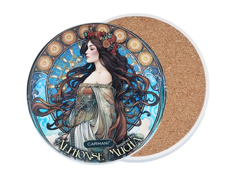 Podkładka ceramiczna, okrągła - Inspirowane malarstwem A. Mucha (CARMANI) Podkładka ceramiczna, okrągła - Inspirowane malarstwem A. Mucha (CARMANI)