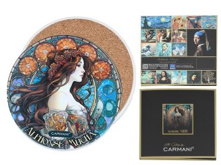 Podkładka ceramiczna, okrągła - Inspirowane malarstwem A. Mucha (CARMANI)