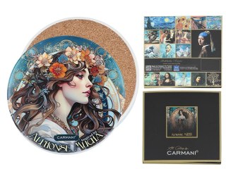 Podkładka ceramiczna, okrągła - Inspirowane malarstwem A. Mucha (CARMANI)