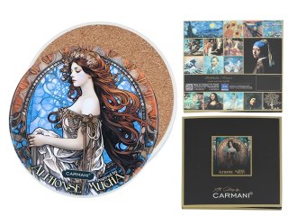 Podkładka ceramiczna, okrągła - Inspirowane malarstwem A. Mucha (CARMANI)