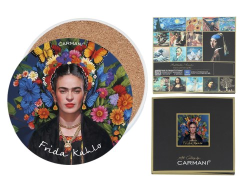 Podkładka ceramiczna, okrągła - Inspirowane malarstwem F. Kahlo (CARMANI) Podkładka ceramiczna, okrągła - Inspirowane malarstwem F. Kahlo (CARMANI)