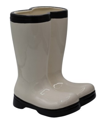 OSŁONKA CERAMICZNA BUTY BIAŁO-CZARNE MAŁE