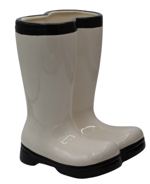 OSŁONKA CERAMICZNA BUTY BIAŁO-CZARNE MAŁE