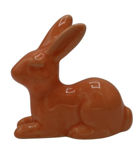 KRÓLIK CERAMICZNY LEŻACY MORELOWY MINI