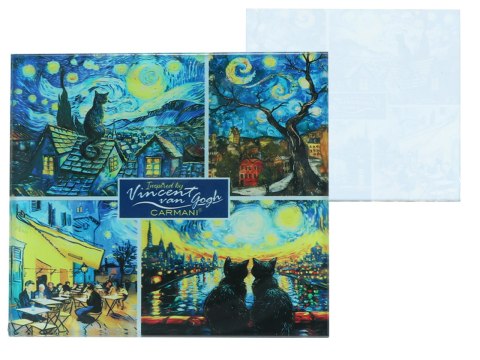 Podkładka szklana - V. van Gogh, kolaż (CARMANI) Podkładka szklana - V. van Gogh, kolaż (CARMANI)