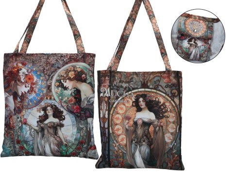 Torba na ramię - inspirowana malarstwem A. Mucha (CARMANI) Torba na ramię - inspirowana malarstwem A. Mucha (CARMANI)