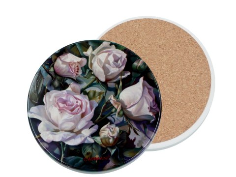 Podkładka ceramiczna, okrągła - Kwiaty (CARMANI)